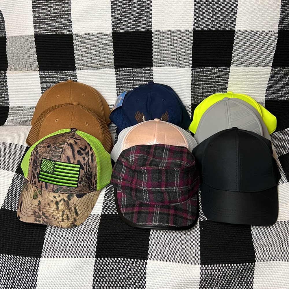 #CL.1.0 9pc Reseller Lot Bundle Hats Cap Baseball Cap Truck Driver Cap NEW